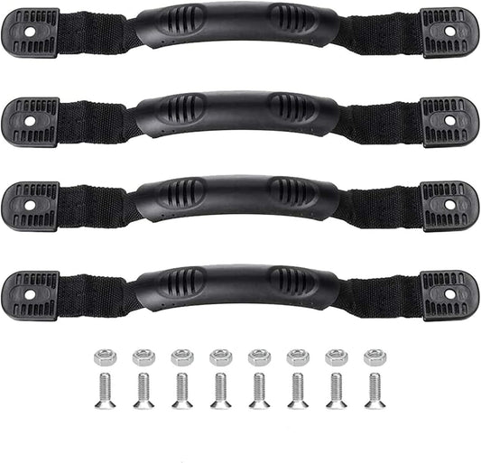 4PCS Kayak Carry Handles, Sturdy Canoe Boat Handle with Screws for Ocean Kayak Emotion Kayaks Luggage Outdoor Sport Canoe Handle Kayak Parts Black