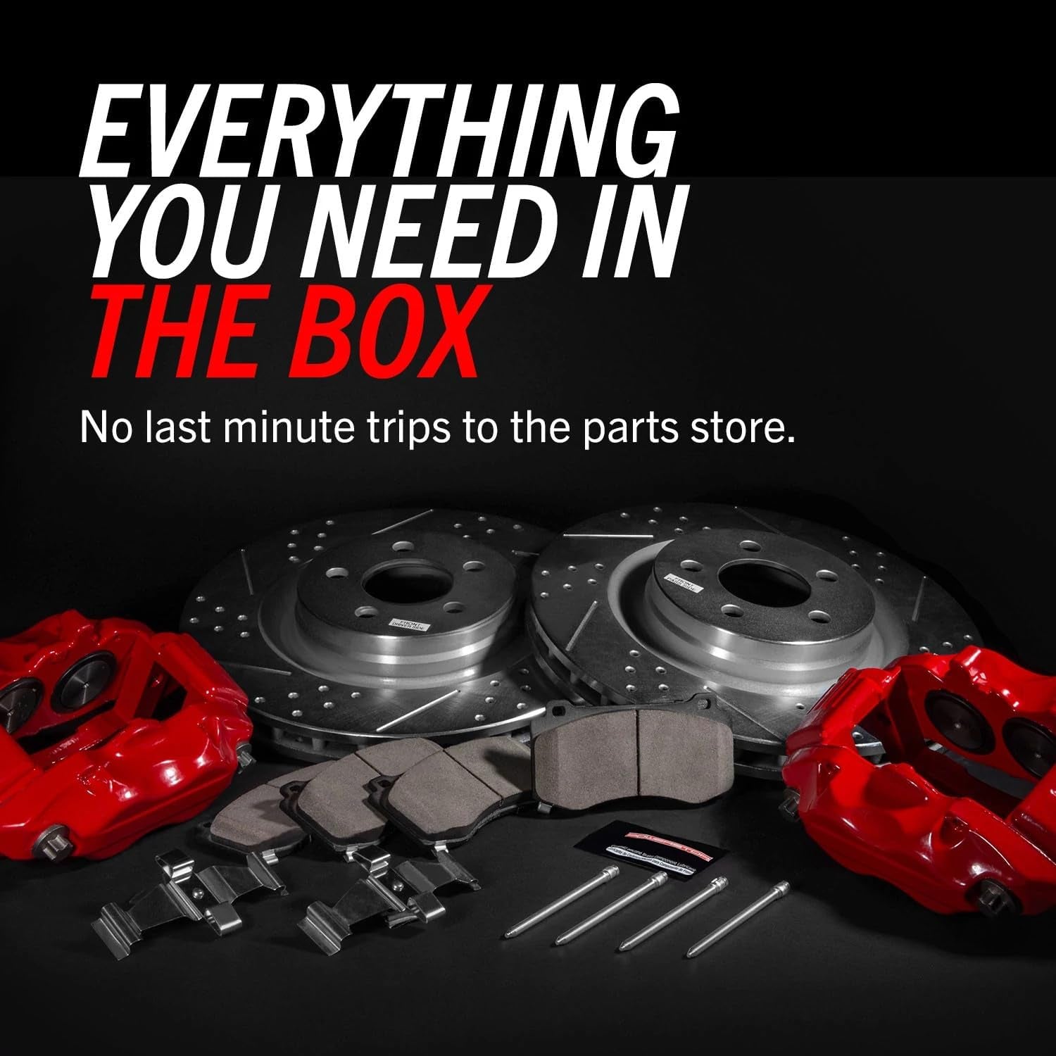 KC3090 Z23 Evolution Sport Brake Kit with Powder Coated Calipers Brake Pads, Drilled and Slotted Rotors for 2007 2008 2009 2010 2011 2012 2013 2014 2015 2016 2017 Jeep Wrangler