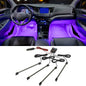 4Pc Purple LED Interior Underdash Lighting Kit