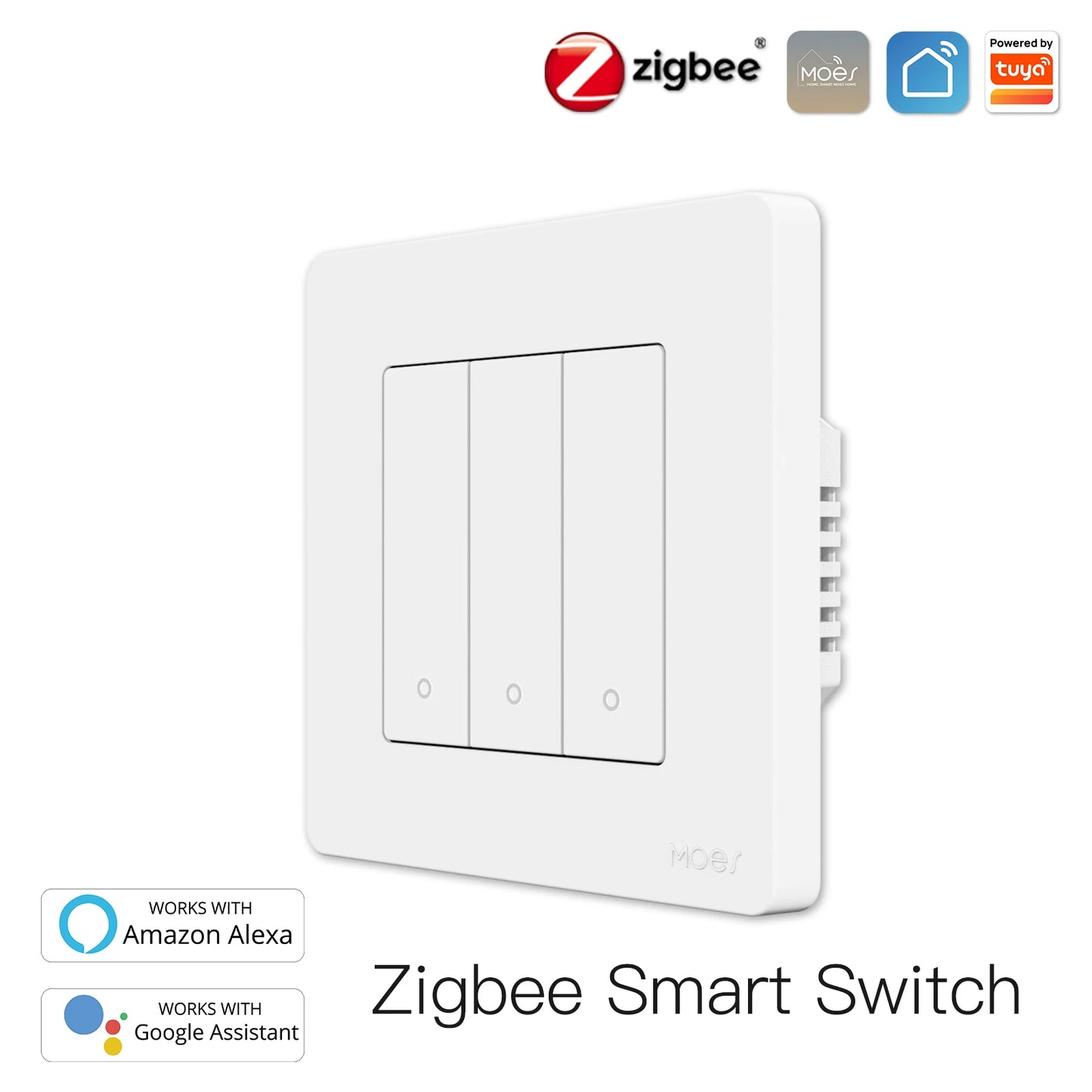 New Star Ring Tuya Smart Zigbee3.0 Push Button Switch/Scene Switch Smart Life APP Remote Control Work with Alexa Google