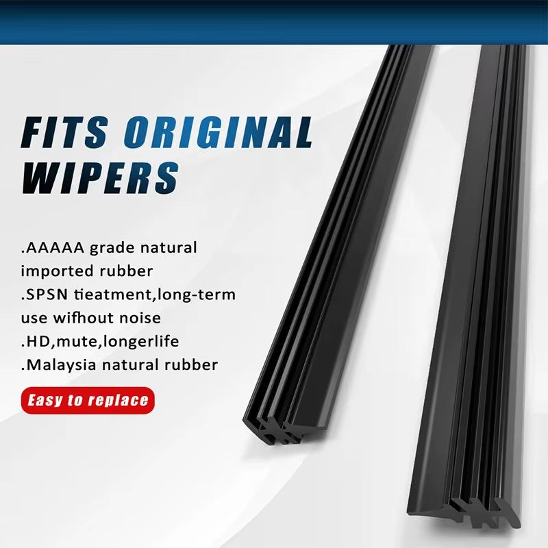 6Mm Car Wiper Blade Refill Strips Car Windshield Rubber Strip Wiper 14"16"17"18"19"20"21"22"24"26"28" Frameless Wiper Accessorie