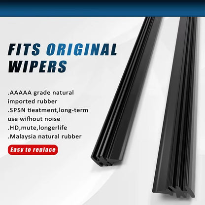 6Mm Car Wiper Blade Refill Strips Car Windshield Rubber Strip Wiper 14"16"17"18"19"20"21"22"24"26"28" Frameless Wiper Accessorie