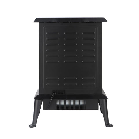 1500W Freestanding Three-door Glass 3D Flame Fireplace with Remote Control/Quartz tube heating/Fake Firewood/7 Color/4 levels of brightness