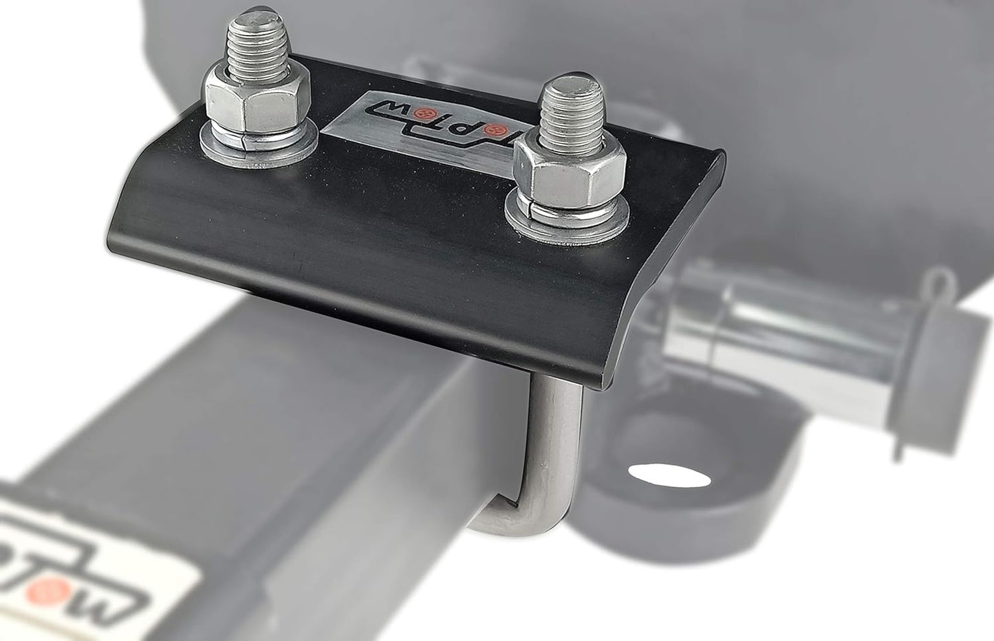 64707 Trailer Hitch Tightener anti Rattle Clamp for 1.25 Inch and 2 Inch Receiver Hitches, Black Aluminum Stabilizer Plate, 2 Packs