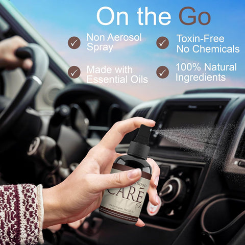 Car Spray Freshener - Luxury Car Air Freshener - Long Lasting Car Air Fresheners and Car Scents to Freshen up Car - 2Oz Automotive Air Fresheners (Smoked Sandalwood Scent, 2 Pack)