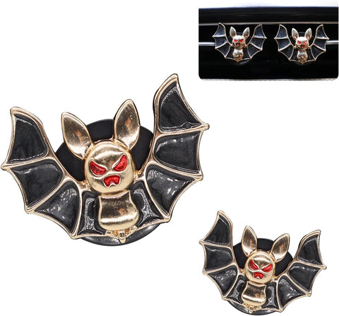 Bat Air Vent Clip Car Air Freshener 2Pcs Black Vampire Bat Car Air Fresheners Vent Clips Gothic Vent Clip Car Accessories Gift for Girlfriends Boyfriend Refillable Car Diffuser
