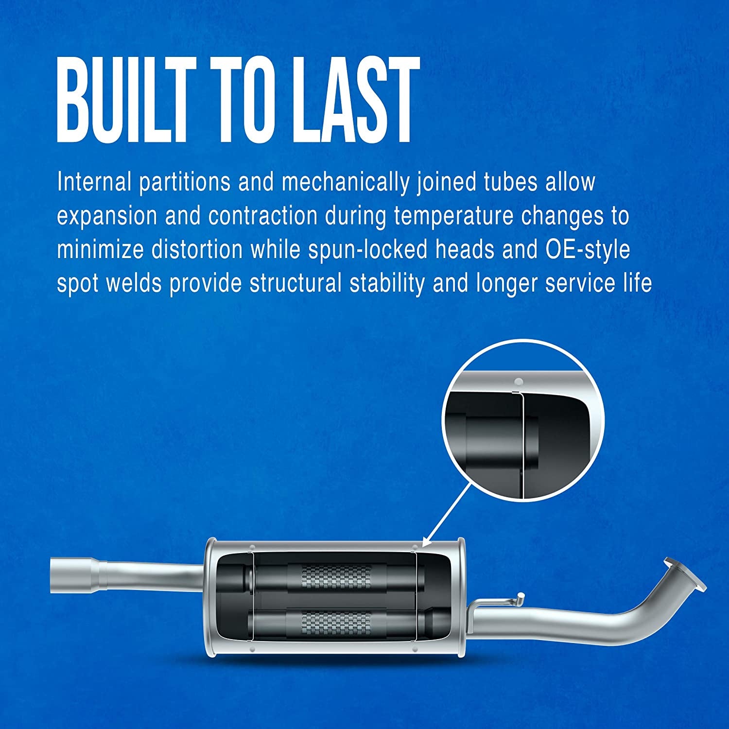 Soundfx Universal 17854 Universal Exhaust Muffler 2" Inlet (ID) 2" Outlet (ID)
