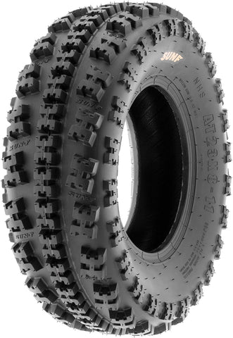 21X7-10 Front & 20X10-9 Rear ATV UTV Knobby Sport Tires,6 PR Tubeless A027, Set of 4