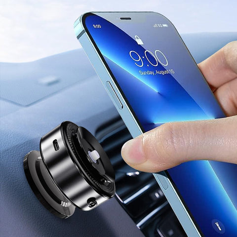 360 Rotatable Electric Vacuum Phone Mount, Magnetic Suction Cup Mount for Car, Gym Mirror, Smooth Surfaces (Black)